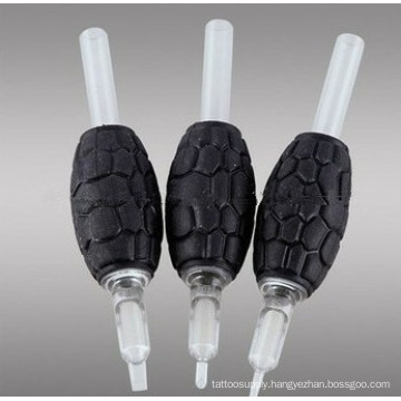 20PCS/Box Disposable Sterile Black Tattoo 1" 25mm Grip with Clear Tips